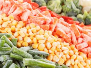 various frozen vegetables