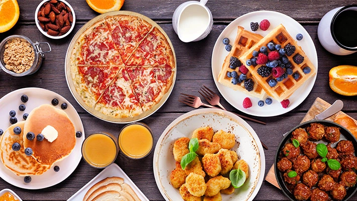 a table of delicious food